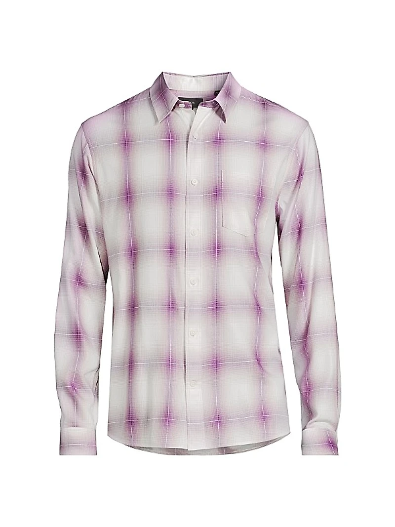 Mirage Plaid Cotton-Blend Shirt