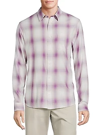 Mirage Plaid Cotton-Blend Shirt