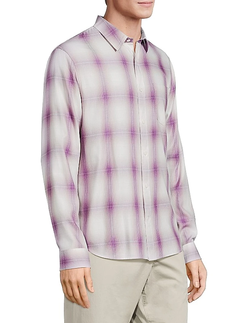 Mirage Plaid Cotton-Blend Shirt