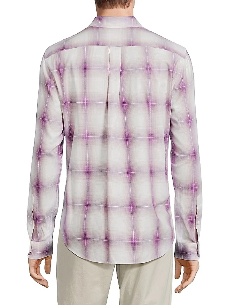 Mirage Plaid Cotton-Blend Shirt