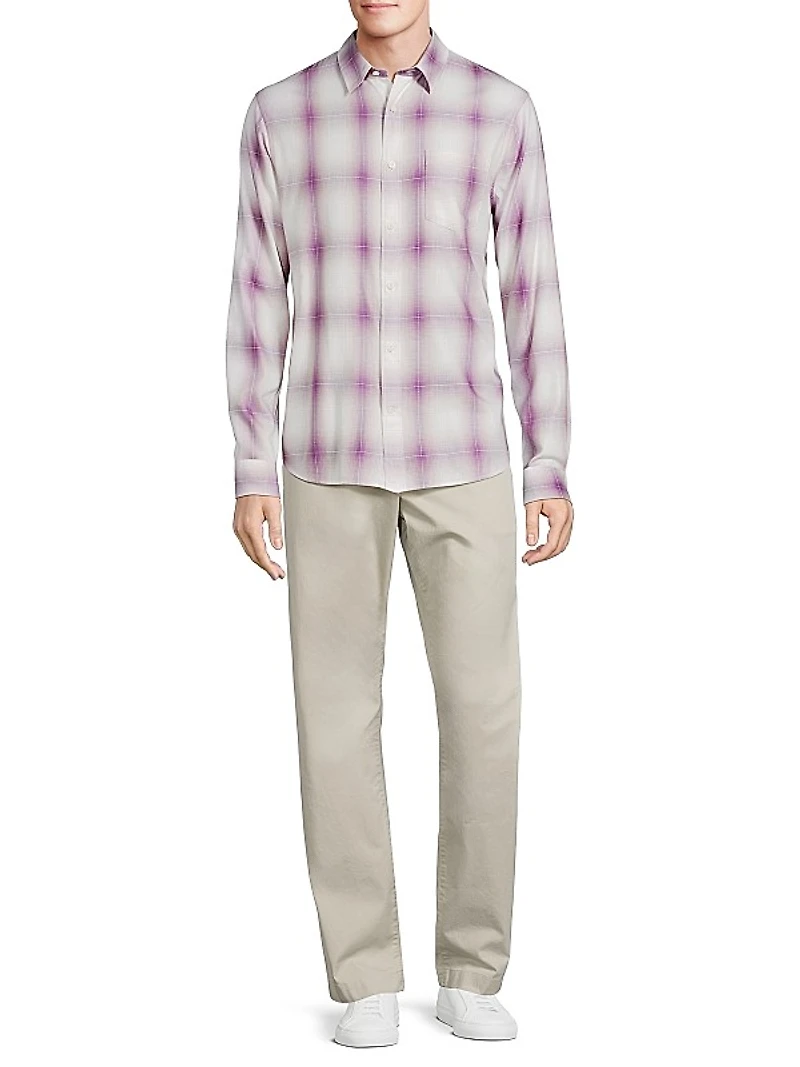 Mirage Plaid Cotton-Blend Shirt