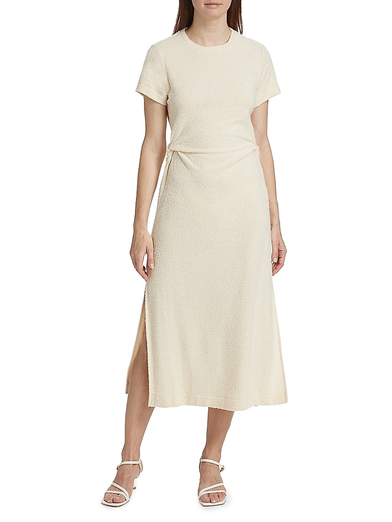 Aurora Cotton-Blend Tucked T-Shirt Dress