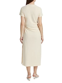 Aurora Cotton-Blend Tucked T-Shirt Dress