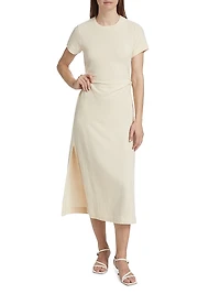 Aurora Cotton-Blend Tucked T-Shirt Dress