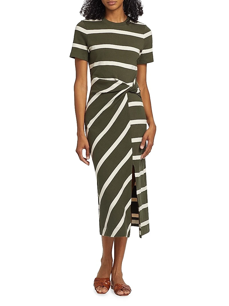 Cody Striped Short-Sleeve Dress