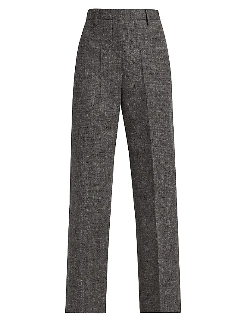 Malfile Wool-Blend Wide-Leg Trousers