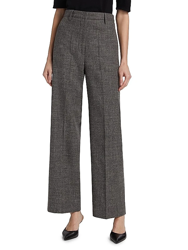 Malfile Wool-Blend Wide-Leg Trousers