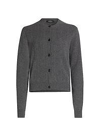 Wool-Blend Bubble Stitch Slim-Fit Cardigan