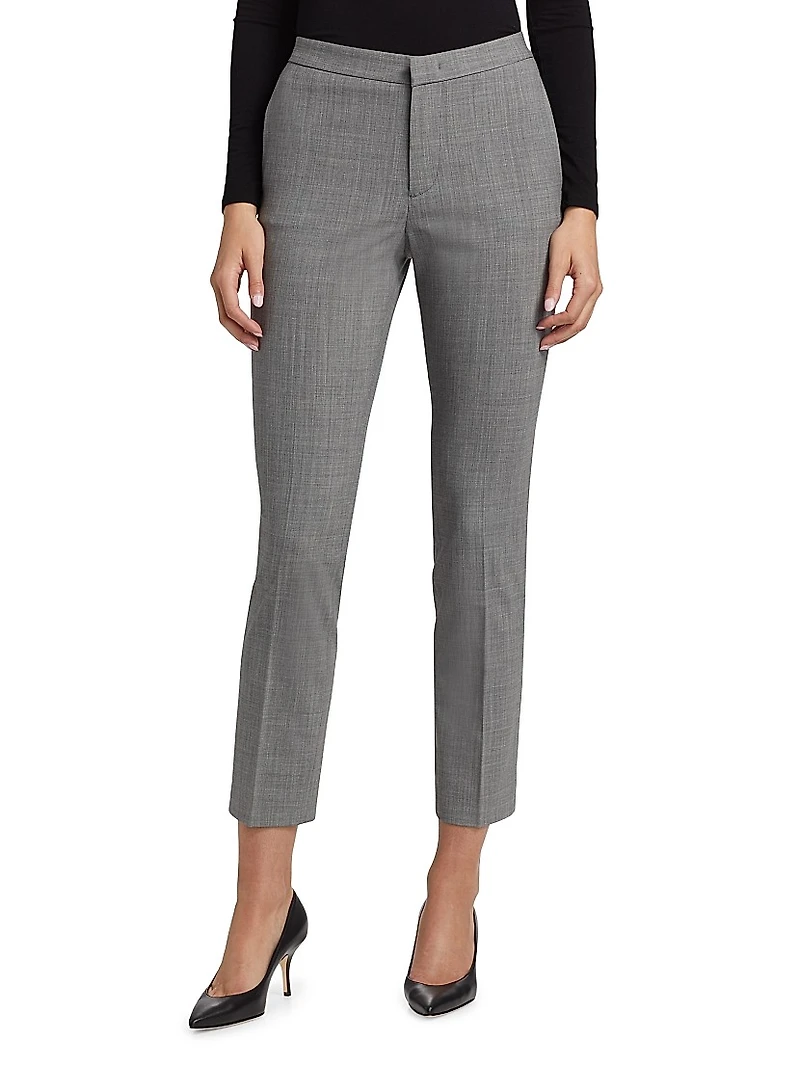 Bi-Stretch Wool-Blend Regular-Fit Trousers