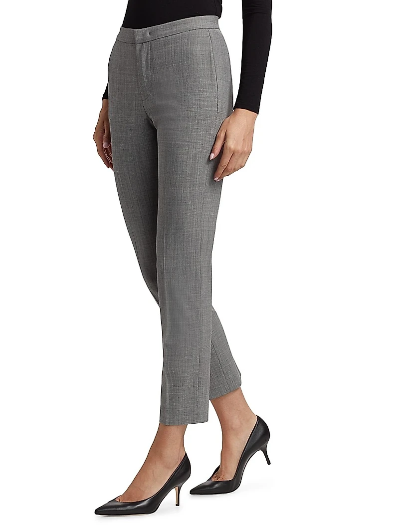 Bi-Stretch Wool-Blend Regular-Fit Trousers