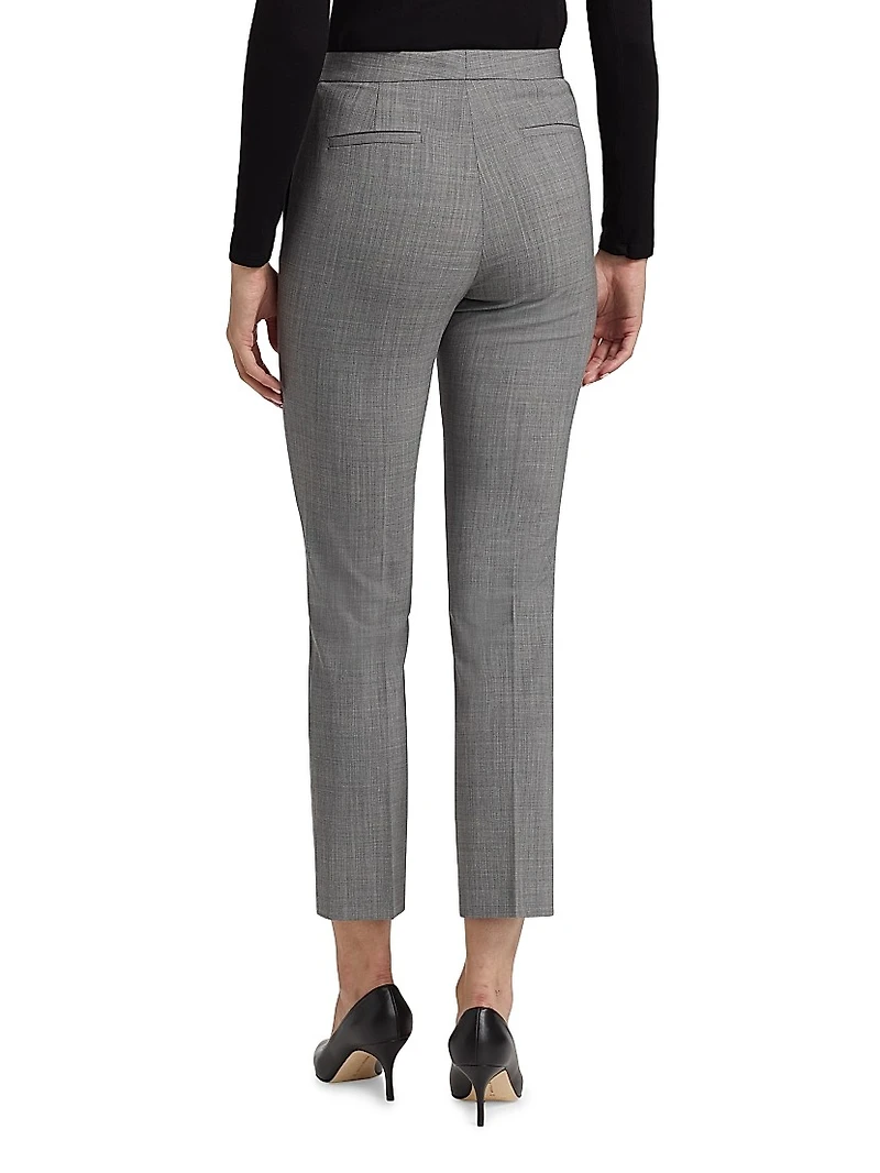 Bi-Stretch Wool-Blend Regular-Fit Trousers