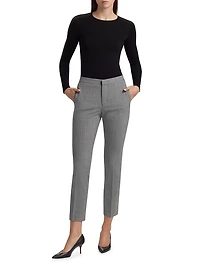 Bi-Stretch Wool-Blend Regular-Fit Trousers