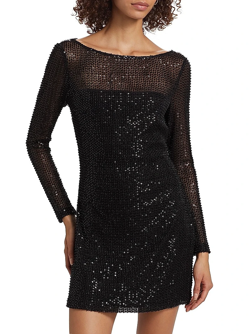 Forrest Sequined Mesh Minidress