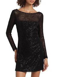 Forrest Sequined Mesh Minidress