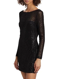 Forrest Sequined Mesh Minidress