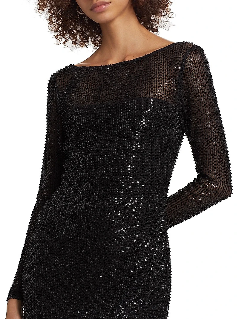 Forrest Sequined Mesh Minidress