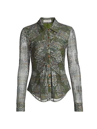 Hamilton Floral Plaid Blouse