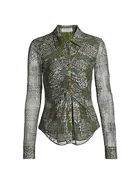 Hamilton Floral Plaid Blouse