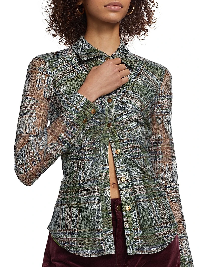 Hamilton Floral Plaid Blouse