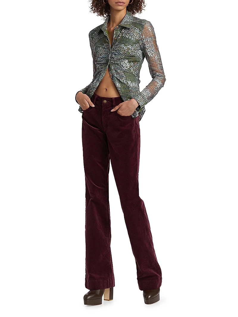 Hamilton Floral Plaid Blouse
