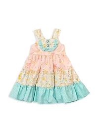 Little Girl's Sweet Treat Floral Cotton Dress
