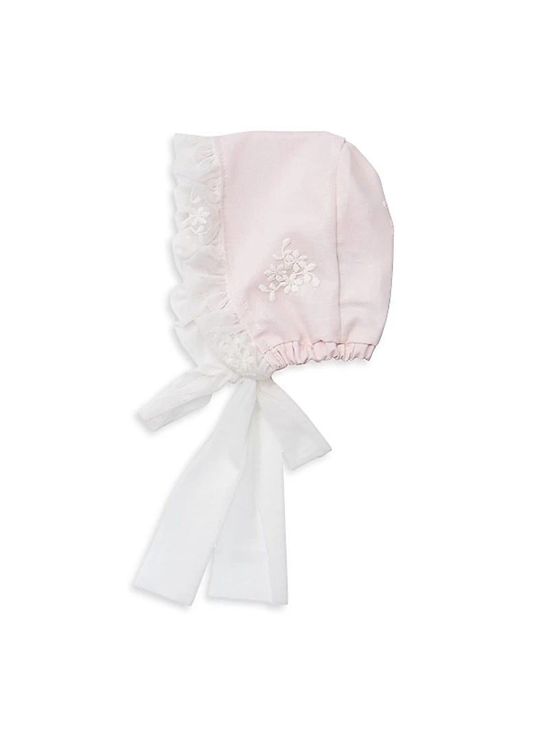 Baby Girl's Sophia Lace-Trimmed Dress & Bonnet Set