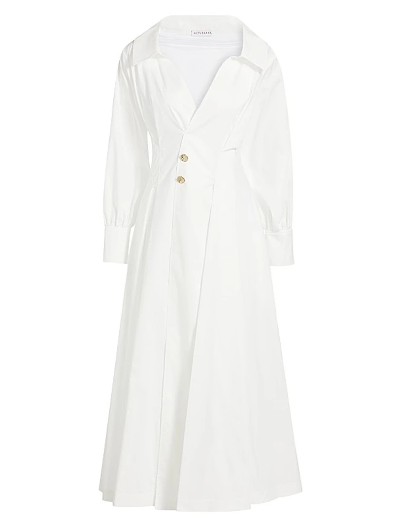 Isabela Cotton-Blend Shirtdress