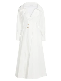 Isabela Cotton-Blend Shirtdress