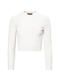 Pogo Cotton-Blend Crop Sweater