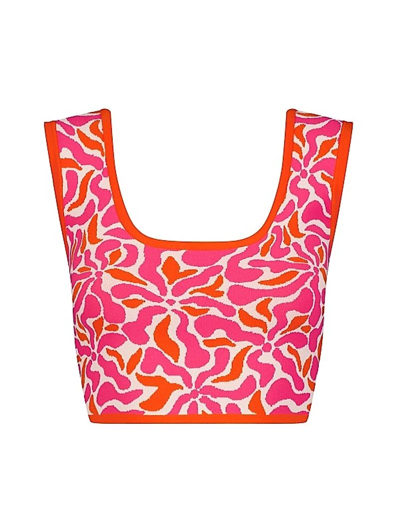 Floral Crop Tank