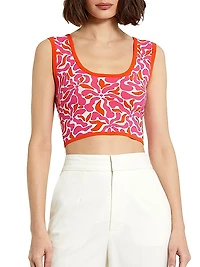 Floral Crop Tank
