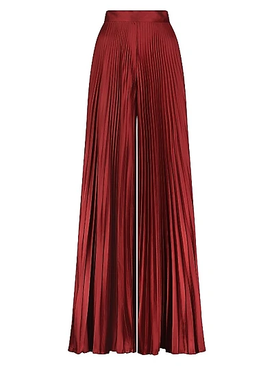 Pleated Wide-Leg Pants