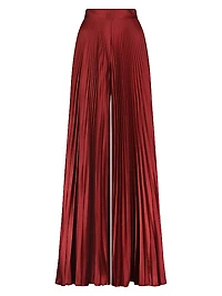 Pleated Wide-Leg Pants