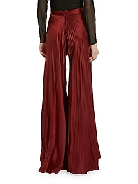 Pleated Wide-Leg Pants