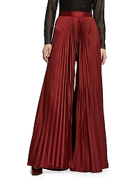 Pleated Wide-Leg Pants