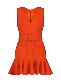 Crepe Sleeveless Minidress