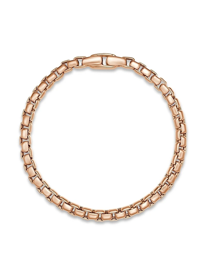 Box Chain Bracelet 18K Rose Gold, 5MM