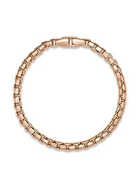 Box Chain Bracelet 18K Rose Gold, 5MM