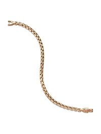 Box Chain Bracelet 18K Rose Gold, 5MM