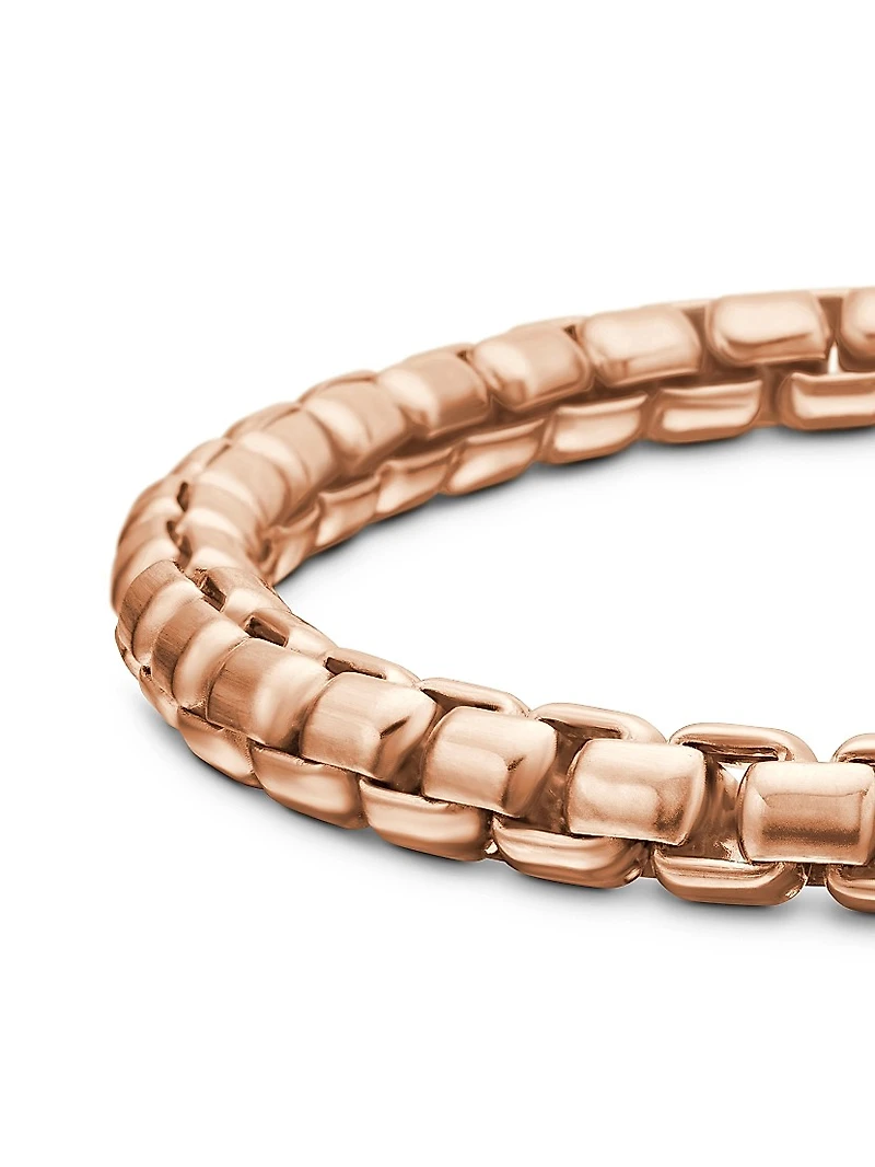 Box Chain Bracelet 18K Rose Gold, 5MM