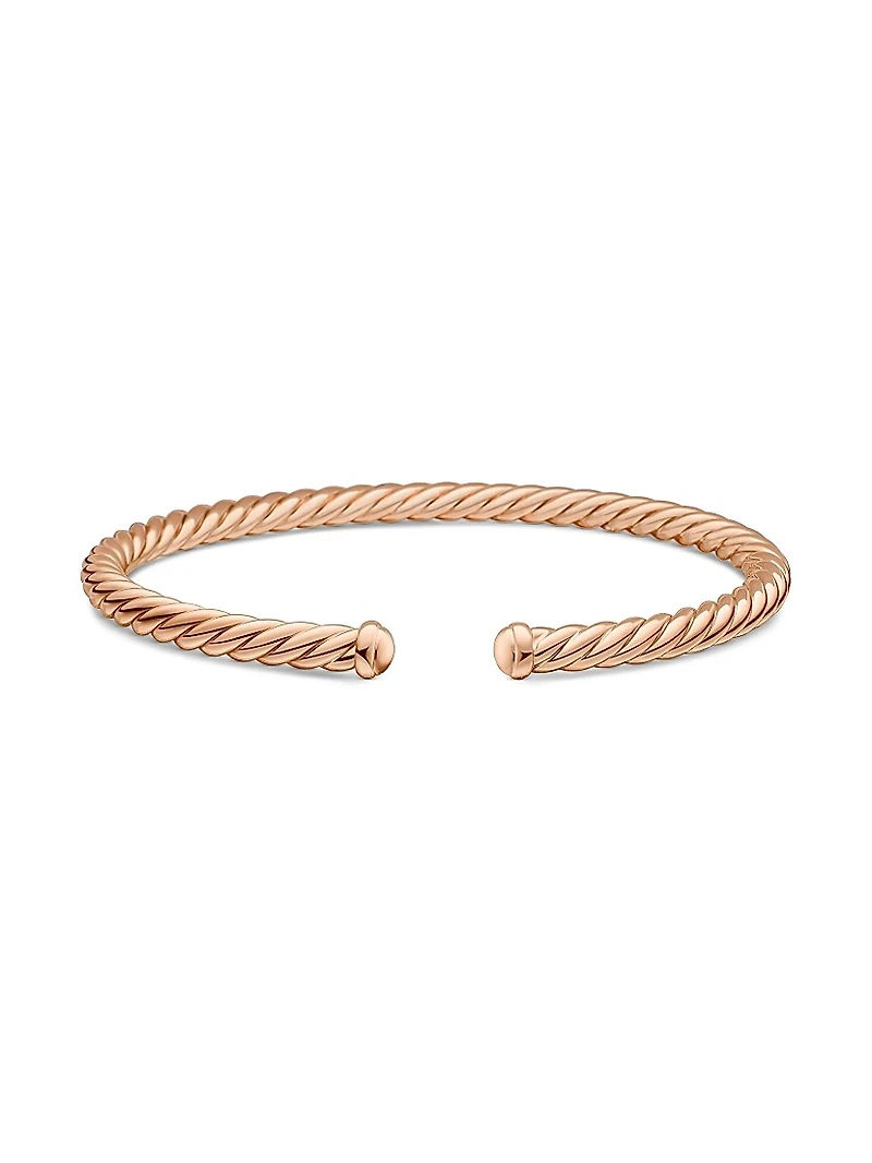Modern Cablespira Bracelet 18K Rose Gold, 4MM