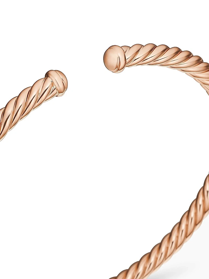 Modern Cablespira Bracelet 18K Rose Gold, 4MM
