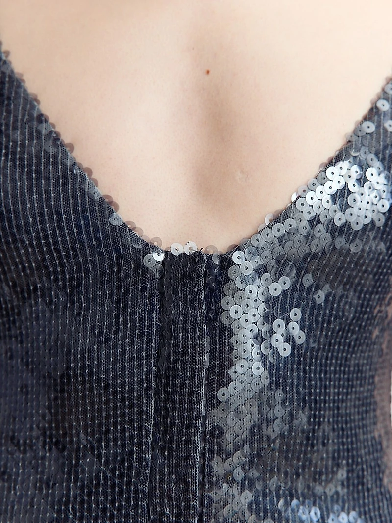 Hargen Sequin Embellished Minidress
