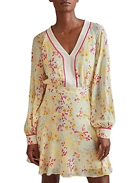 Molly Floral Puff-Sleeve Minidress