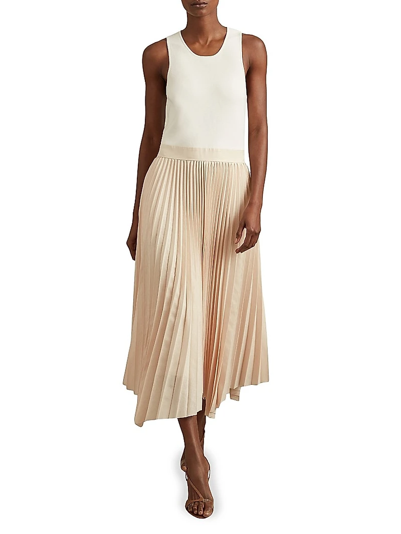 Marnie Pieced Pleated Dress
