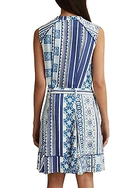 Florence Stripe Tie-Waist Minidress