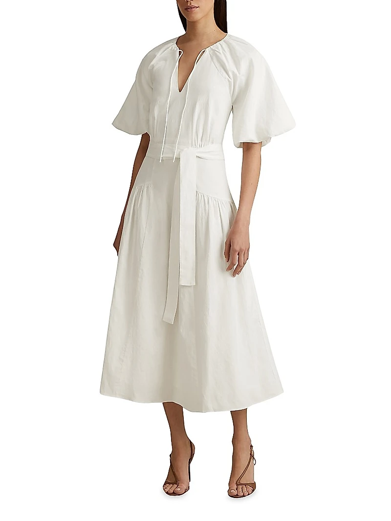 Alice Tie-Waist Midi-Dress