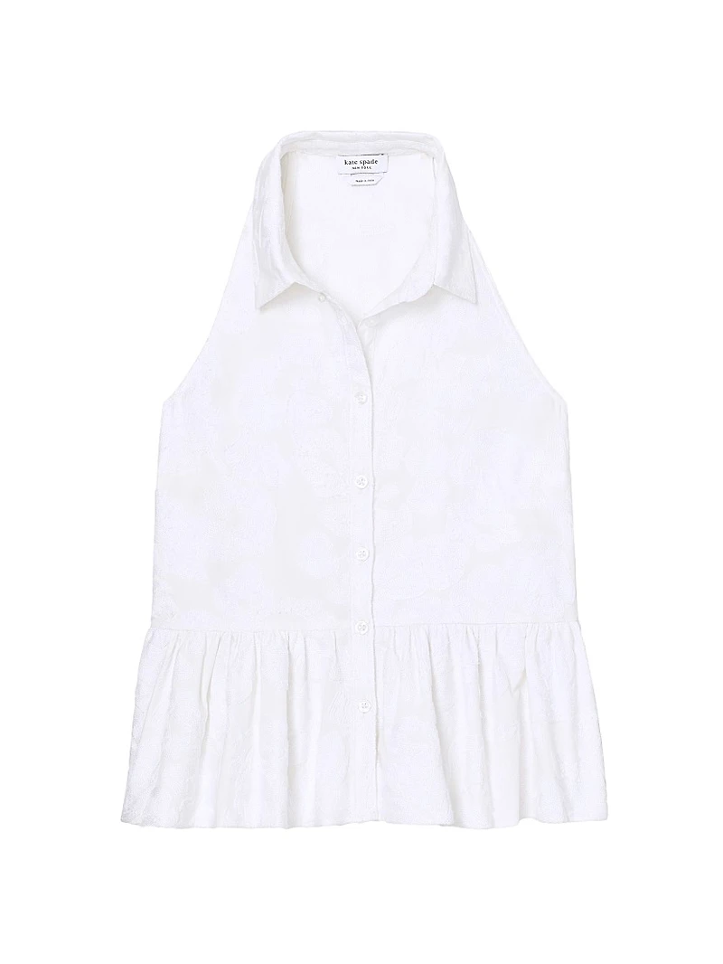 Floral Embroidered Sleeveless Top