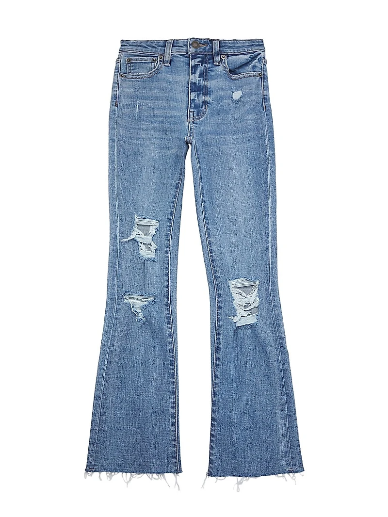 Girl's LA Distressed Straight Leg Jeans