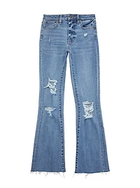 Girl's LA Distressed Straight Leg Jeans